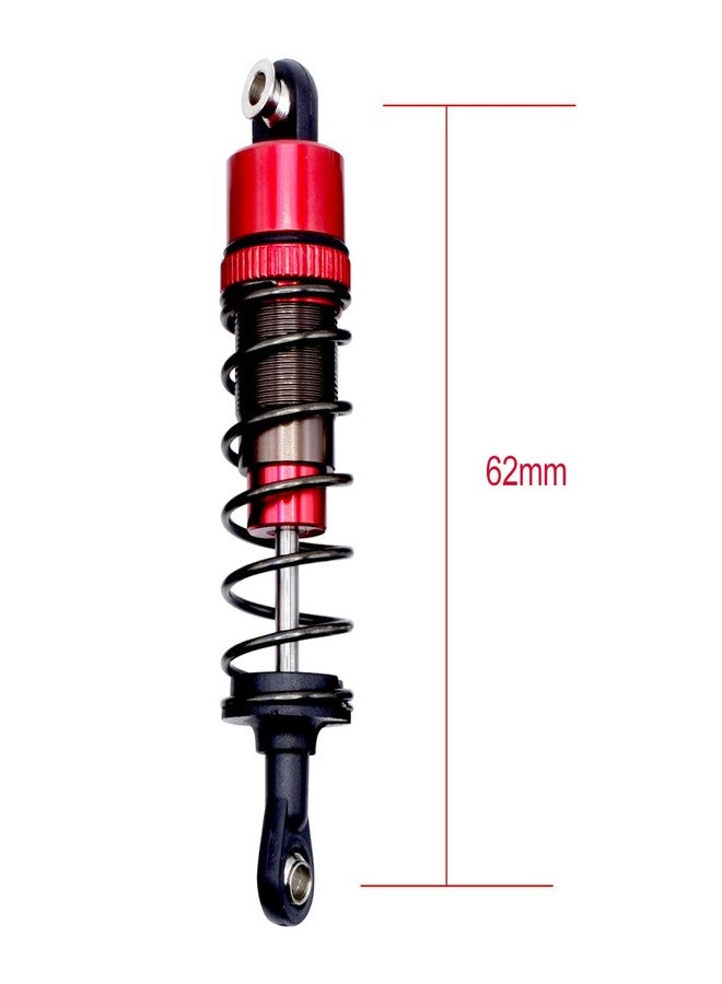 طقم ممتص صدمات زيتي HOBOHY 62mm RC لسيارات تامييا TT01 TT02 بمقياس 1/10 وهايبر جو H14BM بمقياس 1/14، قطع غيار ترقية (أحمر) - Image 2